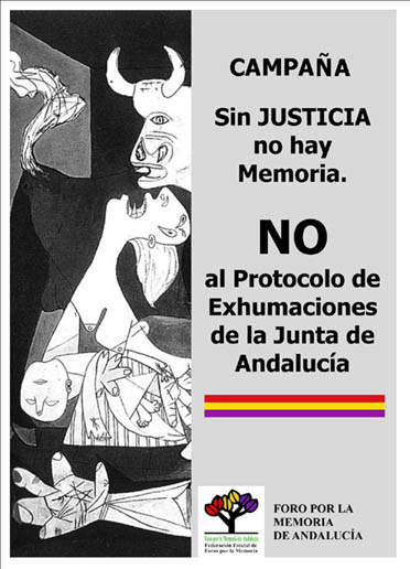 Campaña de recogida de firmas Sin Justicia no hay Memoria. No al protocolo de exhumaciones de la Junta de Andalucía